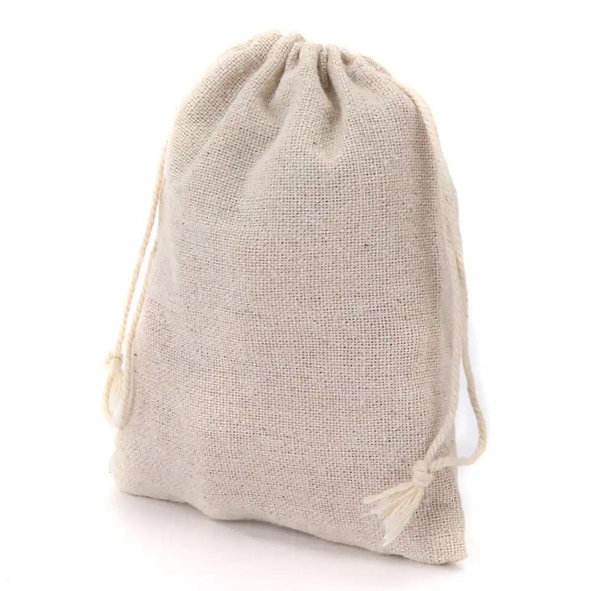 10/30/50pcs/set small linen burlap jute sack drawstring gift