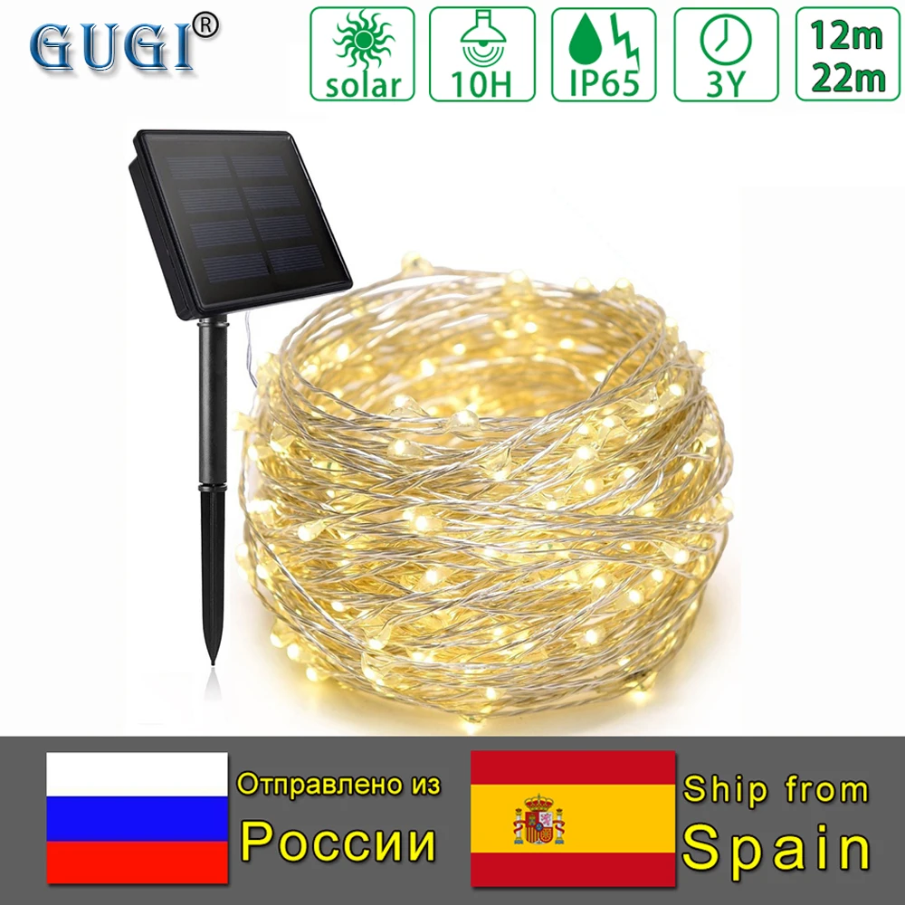 12m/22m Solar Led String Light Led Strip Copper Wire light Outdoor fairy Lights Christmas Light String for Party Wedding Garden
12m/22m Solar Led String Light Led Strip Copper Wire light Outdoor fairy Lights Christmas Light String for Party Wedding Garden