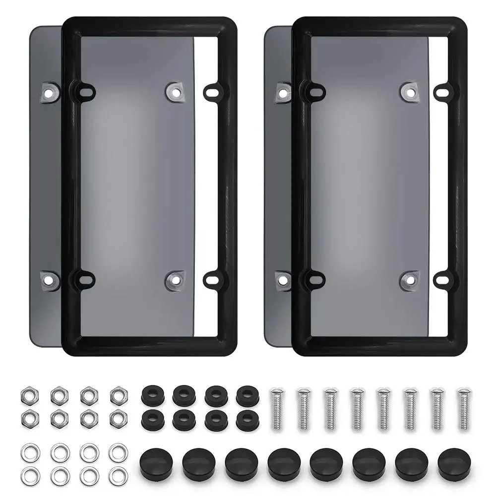 YULU Smoked License Plate Cover Frame Shield Combo for Any US Standard 6*12'' Car License Plates Black Bubble Shield & Frame
YULU Smoked License Plate Cover Frame Shield Combo for Any US Standard 6*12'' Car License Plates Black Bubble Shield & Frame