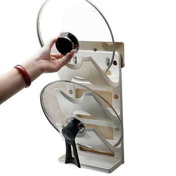 Punch-free Pot lid rack Wall Mounted Self Adhesive Pot Lid Holder Pan Cover Storage Rack Holder Kitchen Cooking Utensil Tools
Punch-free Pot lid rack Wall Mounted Self Adhesive Pot Lid Holder Pan Cover Storage Rack Holder Kitchen Cooking Utensil Tools