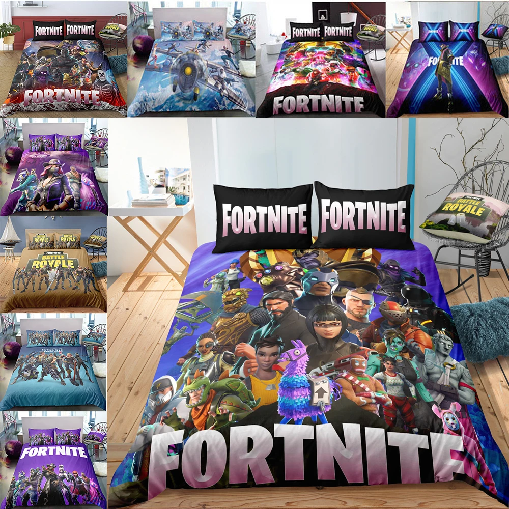 Bedding Suit Fortnite Bedroom Comforter Sheets Quilt Cover 3D Printed Bed Pillow Case Teen Boy Girl Bedding Cotton 2/3pcs Set
Bedding Suit Fortnite Bedroom Comforter Sheets Quilt Cover 3D Printed Bed Pillow Case Teen Boy Girl Bedding Cotton 2/3pcs Set