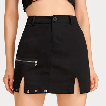 2020 European And American Style Autumn New Metal Zipper Decoration Sexy Package Hip Skirt Skirt
2020 European And American Style Autumn New Metal Zipper Decoration Sexy Package Hip Skirt Skirt