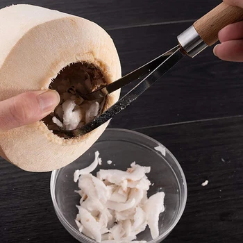 1pcs Coconut Tool Stainless Steel Coconut Meat Removal Durable Wooden Handle Coconut Tool For Kitchen Coconut Meat Remover
1pcs Coconut Tool Stainless Steel Coconut Meat Removal Durable Wooden Handle Coconut Tool For Kitchen Coconut Meat Remover