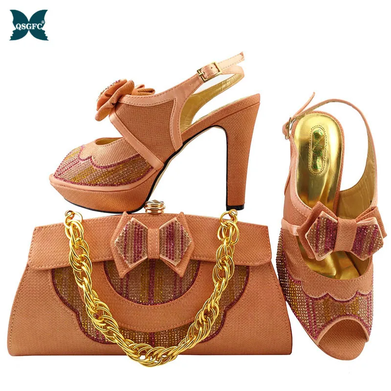 New Italian design Peach Color Combining Ladies Shoes and Set Bag with Matching Bags High Quality African Super High Heel
New Italian design Peach Color Combining Ladies Shoes and Set Bag with Matching Bags High Quality African Super High Heel