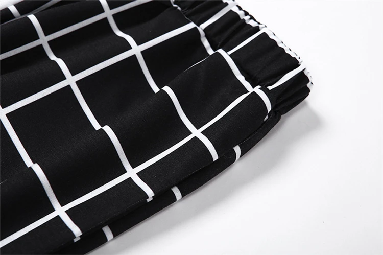 2020 Hipster Black White Plaid Patchwork Harem Pants Female Hip-hop Street Dance Pants Casual Harajuku Korean Straight Trouser7.jpg