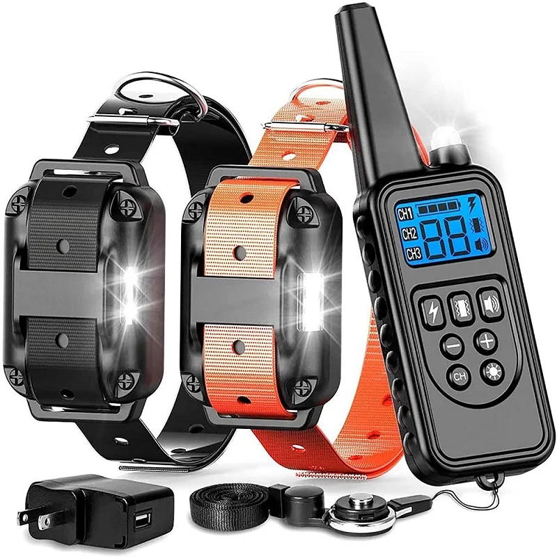 800M Electric Dog Training Collar Remote Control 100% Waterproof USB Rechargeable with LCD Display for All Size Shock for dogs
800M Electric Dog Training Collar Remote Control 100% Waterproof USB Rechargeable with LCD Display for All Size Shock for dogs