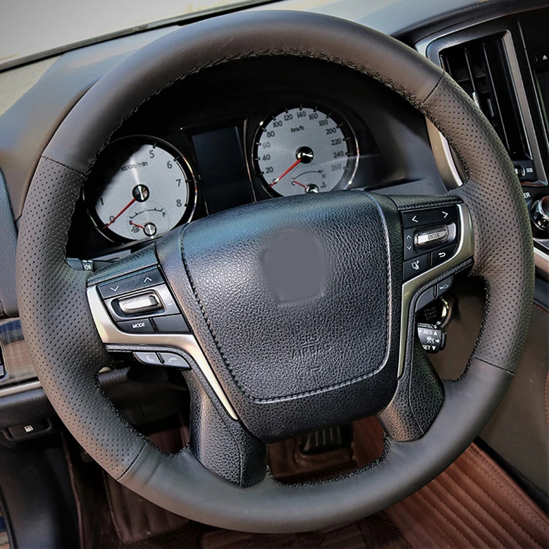 Cowhide Top Layer Leather Handmade Sewing Steering Wheel Cover Protect For Toyota Crown Land Cruiser Prado ALPHARO
Cowhide Top Layer Leather Handmade Sewing Steering Wheel Cover Protect For Toyota Crown Land Cruiser Prado ALPHARO