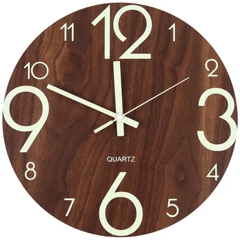 Luminous Wall Clock,12 Inch Wooden Silent Non-Ticking Kitchen Wall Clocks With Night Lights For Indoor/Outdoor Living Room Bedro
Luminous Wall Clock,12 Inch Wooden Silent Non-Ticking Kitchen Wall Clocks With Night Lights For Indoor/Outdoor Living Room Bedro