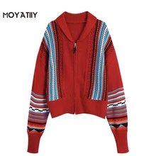 MOYATIIY Women 2021 Fashion Autumn Thick Warm Cardigan Sweater England Patchwork Handmade Knit Sweaters Zip-up Female Outwear
MOYATIIY Women 2021 Fashion Autumn Thick Warm Cardigan Sweater England Patchwork Handmade Knit Sweaters Zip-up Female Outwear
