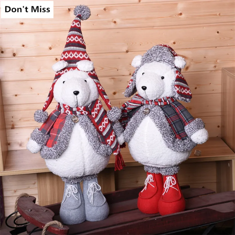 Xmas Decor Ornaments Standing Bear Figures Plush Toy Christmas Doll Home Decoration Accessories Craft Christmas Tree Decorations
Xmas Decor Ornaments Standing Bear Figures Plush Toy Christmas Doll Home Decoration Accessories Craft Christmas Tree Decorations