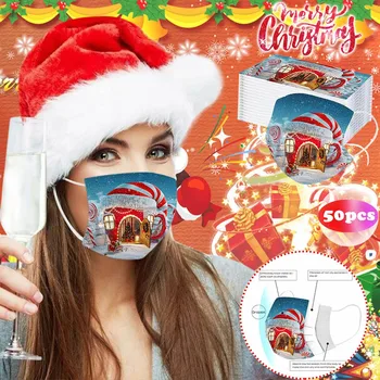 50 Pcs Disposable Face Mask Christmas Print Non-Woven 3 Layer Face Masks For Germ Protection For Adults Mascarillas Flag Bandana
50 Pcs Disposable Face Mask Christmas Print Non-Woven 3 Layer Face Masks For Germ Protection For Adults Mascarillas Flag Bandana