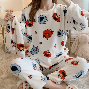 XIZOU Pajamas Women Flannel Sleepwear Winter Pyjamas Cute Cartoon Pyjamas Warm Thick Homewear Pajama
XIZOU Pajamas Women Flannel Sleepwear Winter Pyjamas Cute Cartoon Pyjamas Warm Thick Homewear Pajama