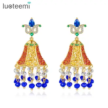 LUOTEEMI Luxury Bohemian Flower Tassel Drop Earrings for Women Wedding Bridal Party Ethnic Indian Beads Pendiente Christmas Gift 
LUOTEEMI Luxury Bohemian Flower Tassel Drop Earrings for Women Wedding Bridal Party Ethnic Indian Beads Pendiente Christmas Gift