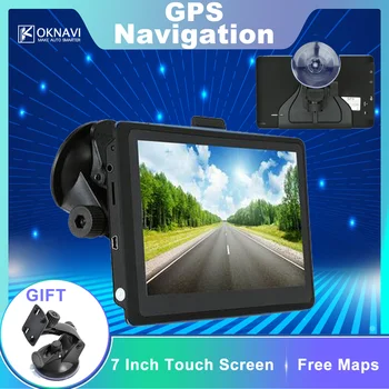 

OKNAVI 7 Inch HD Touch Screen Car GPS Satellite Navigation Navigator FM Navitel Truck Latest Europe Map Free Maps Automobile