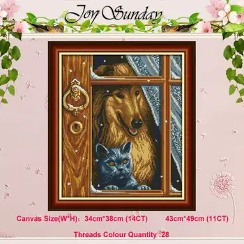 Inside the window dog patterns counted 11CT 14CT Animals Cross Stitch Set DIY Cross-stitch Kit Embroidery Needlework Home Decor
Inside the window dog patterns counted 11CT 14CT Animals Cross Stitch Set DIY Cross-stitch Kit Embroidery Needlework Home Decor