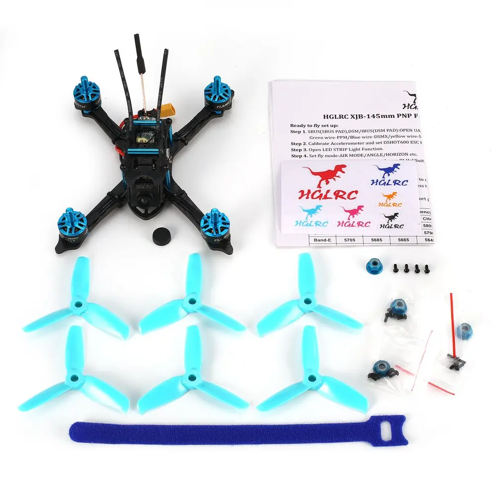 HGLRC XJB-145MM FPV Racing Drone with OSD Omnibus F4 28A 2-4S Blheli_S ESC 25/100/200/350mW Switchable VTX BNF Version
HGLRC XJB-145MM FPV Racing Drone with OSD Omnibus F4 28A 2-4S Blheli_S ESC 25/100/200/350mW Switchable VTX BNF Version