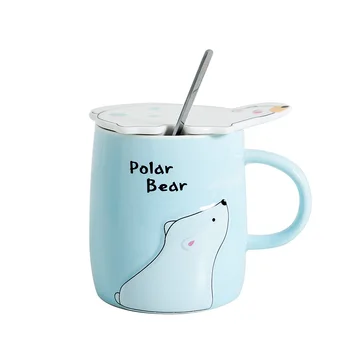 360ML Cute Cartoon Bear Ceramic Cup with Lid Spoon Coffee Mug with Handle Business Tea Mug Student Milk Breakfast Cup
360ML Cute Cartoon Bear Ceramic Cup with Lid Spoon Coffee Mug with Handle Business Tea Mug Student Milk Breakfast Cup