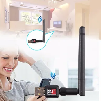 Hot Sale Mini PC wifi adapter 150M USB WiFi antenna Wireless Computer Network Card 802.11n/g/b LAN+ Antenna Promotion New