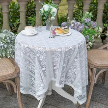 American Country Lace Floral White Tablecloth Beautiful Square Towel Cover English Small Round Table Home Coffee Table Cover
American Country Lace Floral White Tablecloth Beautiful Square Towel Cover English Small Round Table Home Coffee Table Cover
