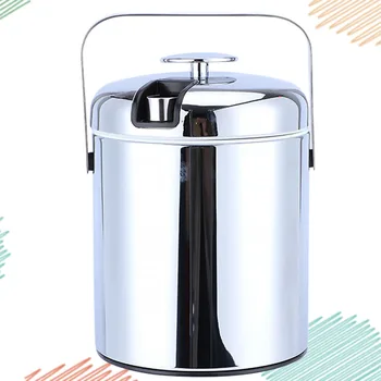 1PC 1.3L Stainless Steel Ice Bucket Electroplating Ice Storage Barrels Portable Ice Container Heat Insulation Lock Ice Can Cold
1PC 1.3L Stainless Steel Ice Bucket Electroplating Ice Storage Barrels Portable Ice Container Heat Insulation Lock Ice Can Cold