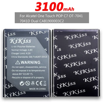 3100mAh Mobile Phone Battery for ALCATEL One Touch POP C7 OT-7041 7041D Dual CAB1900003C2 TLI019B1 TLi019B2 + Track NO.
3100mAh Mobile Phone Battery for ALCATEL One Touch POP C7 OT-7041 7041D Dual CAB1900003C2 TLI019B1 TLi019B2 + Track NO.