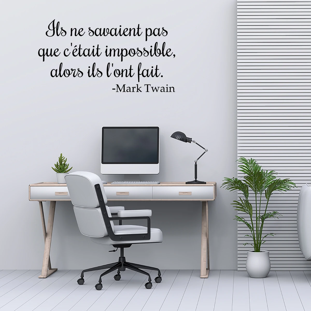 Stickers Muraux Citation Inspirante Ils Ne Savaient Pas Que C Etait Impossible Mark Twain Frecnh Wall Decasl Living Room Decor
Stickers Muraux Citation Inspirante Ils Ne Savaient Pas Que C Etait Impossible Mark Twain Frecnh Wall Decasl Living Room Decor