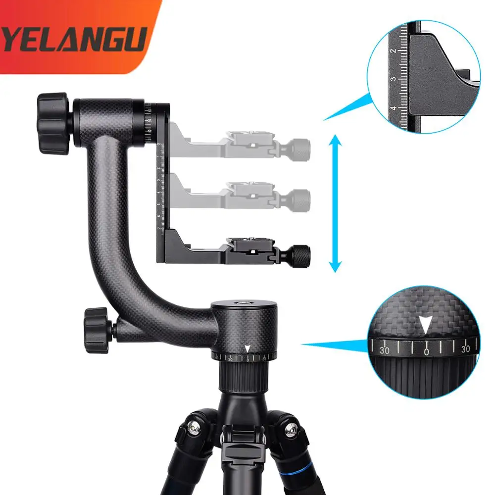 Professional Heavy Duty Metal 360° Panoramic Gimbal Tripod Head with 1/4'' Quick Release Plate and Bubble Level YELANGU A19
Professional Heavy Duty Metal 360° Panoramic Gimbal Tripod Head with 1/4'' Quick Release Plate and Bubble Level YELANGU A19