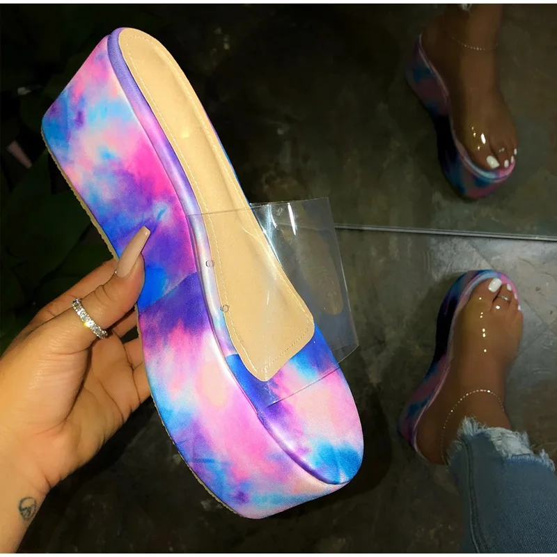 Summer Slippers Women Transparent High Platform Casual Woman Beach Sandals Outdoor Color Printing Non Slip Soft Ladies Shoes
Summer Slippers Women Transparent High Platform Casual Woman Beach Sandals Outdoor Color Printing Non Slip Soft Ladies Shoes