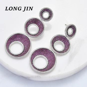 Fashionable New Exaggerated Micro Inlaid Pink Zircon Silver Color Earrings Luxury Generous Personality Banquet Earring Ornament
Fashionable New Exaggerated Micro Inlaid Pink Zircon Silver Color Earrings Luxury Generous Personality Banquet Earring Ornament