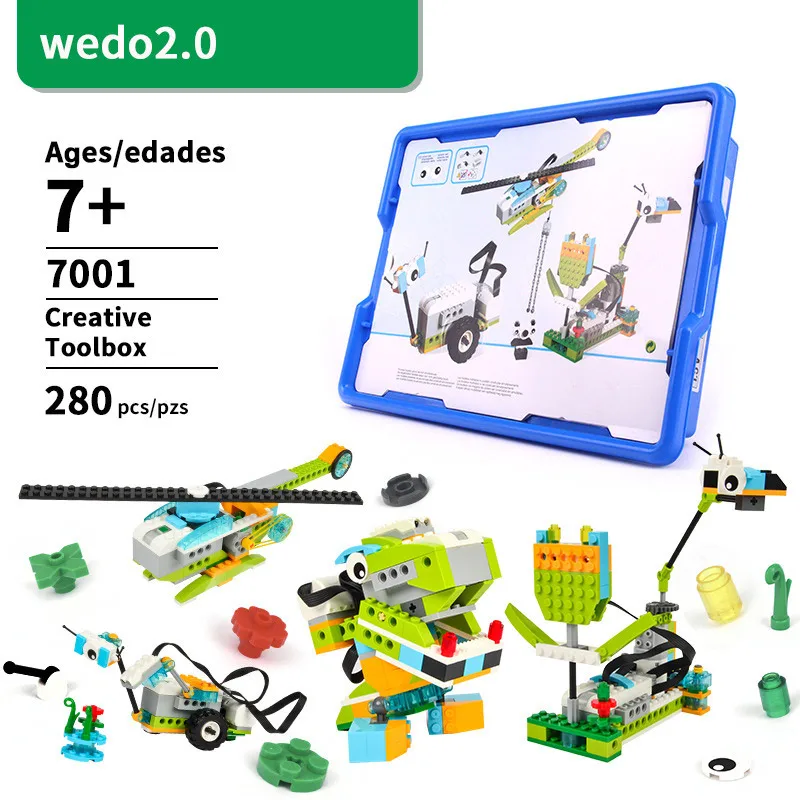 280pcs Full set Programmable scratch 3 Model toolbox kit Compatible with wedo2.0 45300 Technic RC Education DIY toy for children
280pcs Full set Programmable scratch 3 Model toolbox kit Compatible with wedo2.0 45300 Technic RC Education DIY toy for children