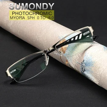 SUMONDY SPH 0 To -6.0 Photochromic Spectacles For Myopia Women Men Prescription Sunglasses Business Shortsighted Glasses UF92
SUMONDY SPH 0 To -6.0 Photochromic Spectacles For Myopia Women Men Prescription Sunglasses Business Shortsighted Glasses UF92