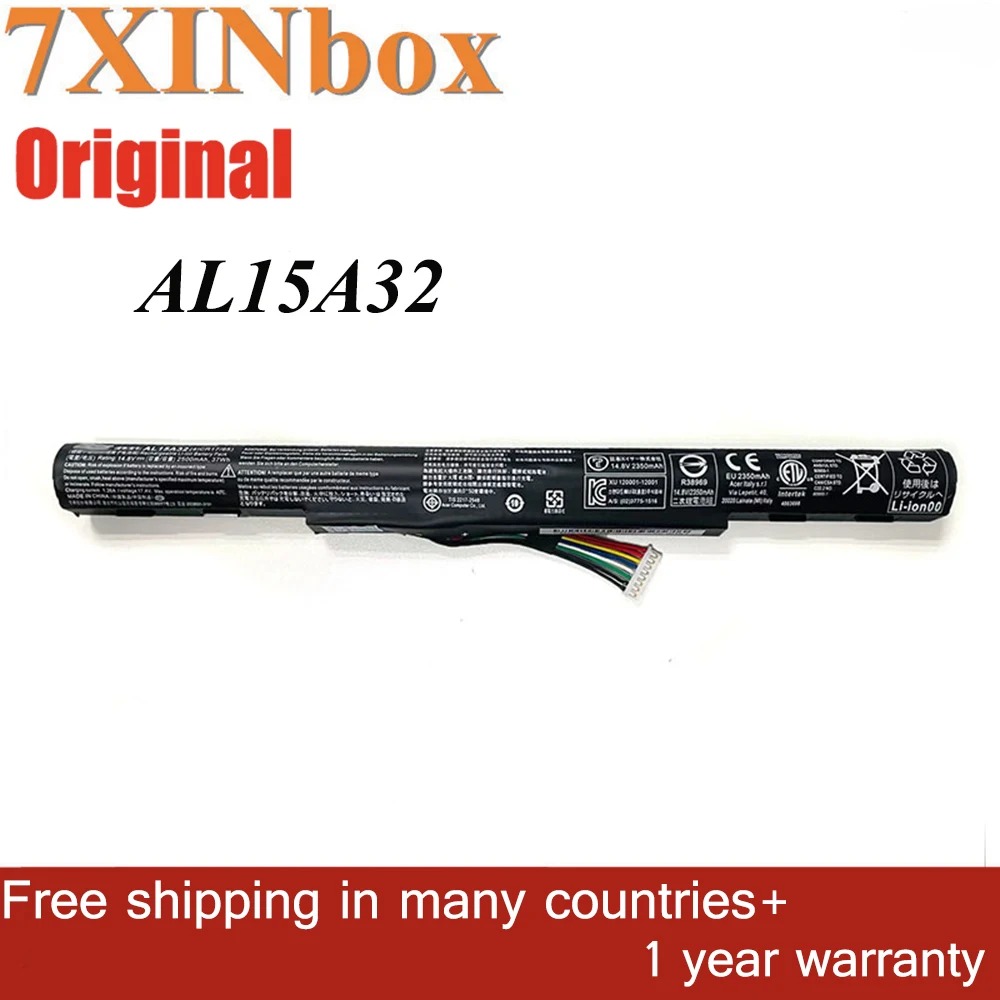 7XINbox 14.8V 2500mAh AL15A32 37Wh Original Laptop Battery For Acer Aspire E5-473G E5-573G E5-573 E5-553G E5-722 E5-532T E5-522G
7XINbox 14.8V 2500mAh AL15A32 37Wh Original Laptop Battery For Acer Aspire E5-473G E5-573G E5-573 E5-553G E5-722 E5-532T E5-522G