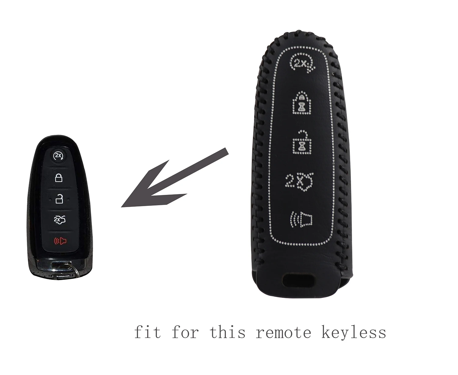Genuine leather Keyless Remote Control Key Fob Cover Case Protector for Ford Explorer 5 Buttons white
Genuine leather Keyless Remote Control Key Fob Cover Case Protector for Ford Explorer 5 Buttons white
