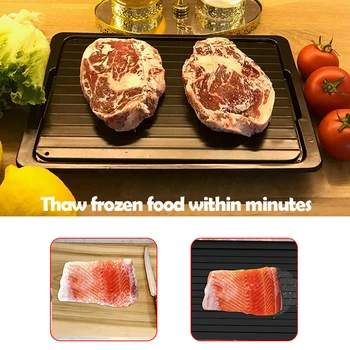 Multi-functional 2pcs Fast Defrosting Tray Durable Practical Classic Frozen Food Meat Quick Defrost Kitchen Plate Board
Multi-functional 2pcs Fast Defrosting Tray Durable Practical Classic Frozen Food Meat Quick Defrost Kitchen Plate Board