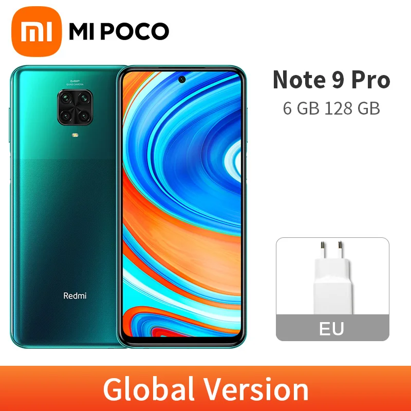 Смартфон Redmi Note 9 Pro 6 ГБ 128 Snapdragon 720G Восьмиядерный процессор камера 64 мп 5020 мАч 30 Вт