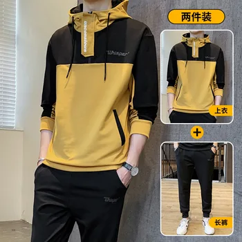 2020 new men's sports suit spring and autumn hooded Pullover comprehensive training set
2020 new men's sports suit spring and autumn hooded Pullover comprehensive training set