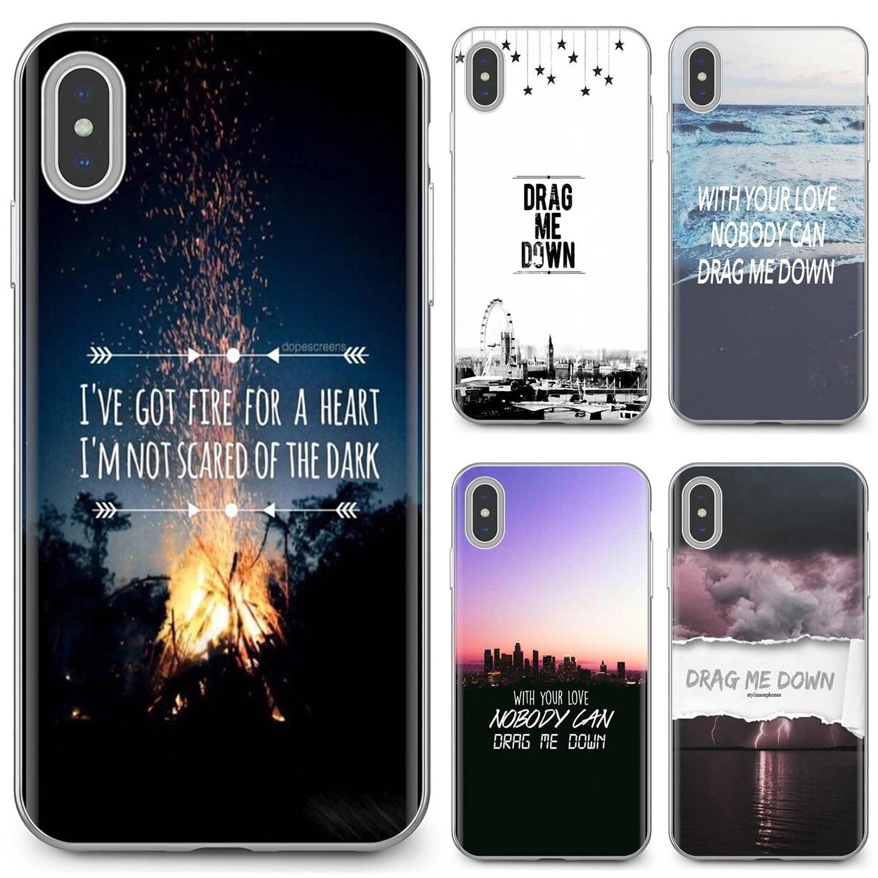 For Xiaomi Redmi 4A 7A S2 Note 8 3 3S 4 4X 5 Plus 6 7 6A Pro Pocophone F1 Soft Case Housing Drag Me Down one Direction 1D lyrics | Мобильные