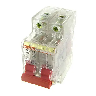 AC 400V 10A 2P Transparent Miniature Mini Circuit Breaker
AC 400V 10A 2P Transparent Miniature Mini Circuit Breaker