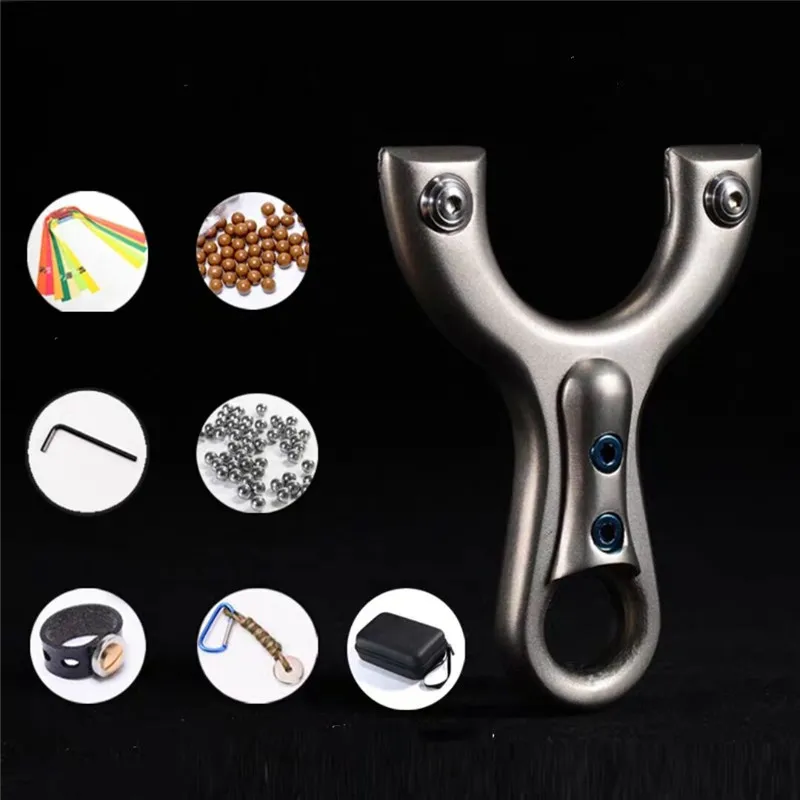 Slingshot Stainless Steel Hunting Catapult with Rubber Band Free Tie Shooting Sling Shot
Slingshot Stainless Steel Hunting Catapult with Rubber Band Free Tie Shooting Sling Shot