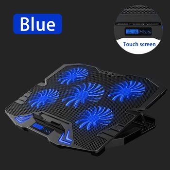 12-17 Inch 5 Quiet Fans Touch Control External Laptop Cooler For Gamer Adjustable Height Strong Wind Cooling Pad LED Indicator 
12-17 Inch 5 Quiet Fans Touch Control External Laptop Cooler For Gamer Adjustable Height Strong Wind Cooling Pad LED Indicator