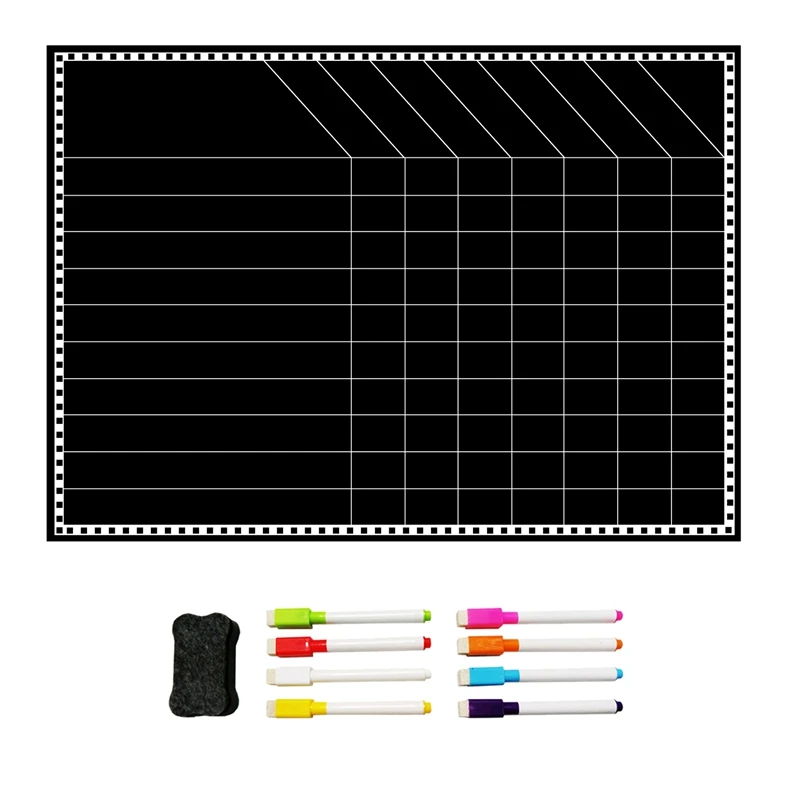 1 Set Black Magnetic Menu Board Weekly Meal Planner Dry Erase Board for Kitchen Refrigerator and Grocery
1 Set Black Magnetic Menu Board Weekly Meal Planner Dry Erase Board for Kitchen Refrigerator and Grocery