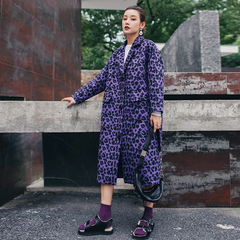 Women Winter And Autumn Fur Coat 2019 Long Loose Popular New Purple Leopard Print Wool Coat Knee-Length Vintage Fur Coat
Women Winter And Autumn Fur Coat 2019 Long Loose Popular New Purple Leopard Print Wool Coat Knee-Length Vintage Fur Coat