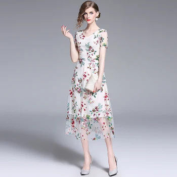 Fairy Mesh Floral Embroidery Summer Dress Vestidos Verano 2020 Twotwinstyle Women Runway Midi Party Dress Vestido Mujer K6388
Fairy Mesh Floral Embroidery Summer Dress Vestidos Verano 2020 Twotwinstyle Women Runway Midi Party Dress Vestido Mujer K6388