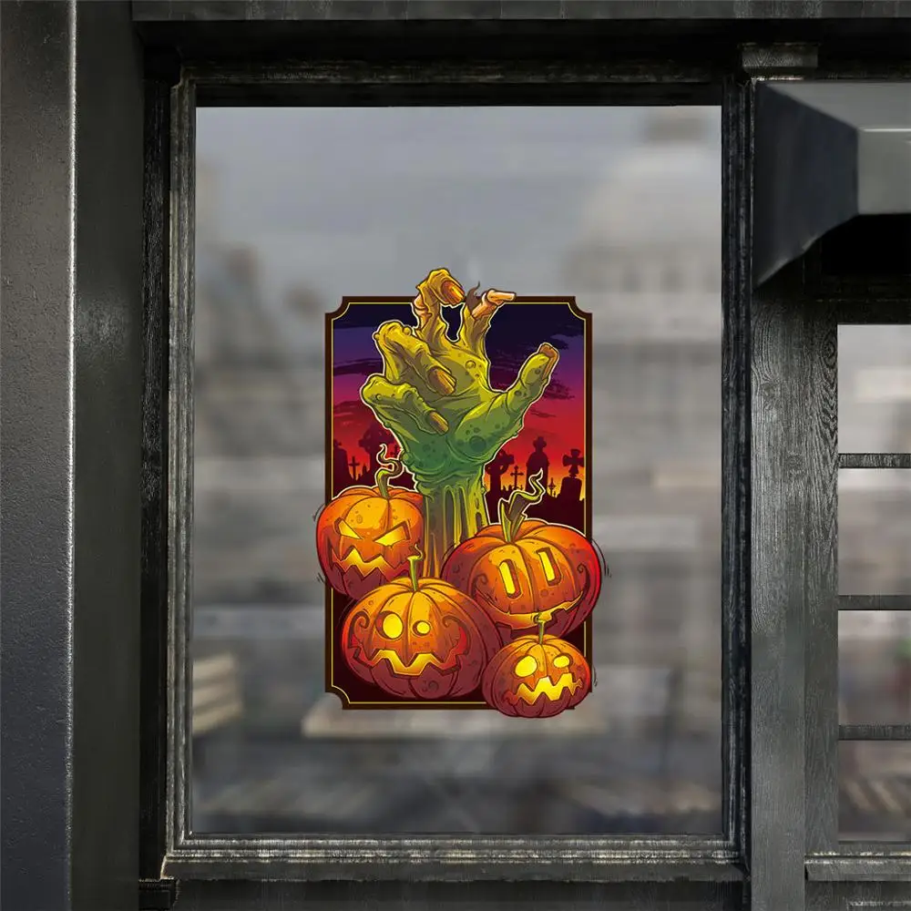 Halloween Horror Ghost Hand Pumpkin Pattern Wall Stickers Mobile Creative Wall Affixed With Decorative Wall Window Decoration Q3
Halloween Horror Ghost Hand Pumpkin Pattern Wall Stickers Mobile Creative Wall Affixed With Decorative Wall Window Decoration Q3