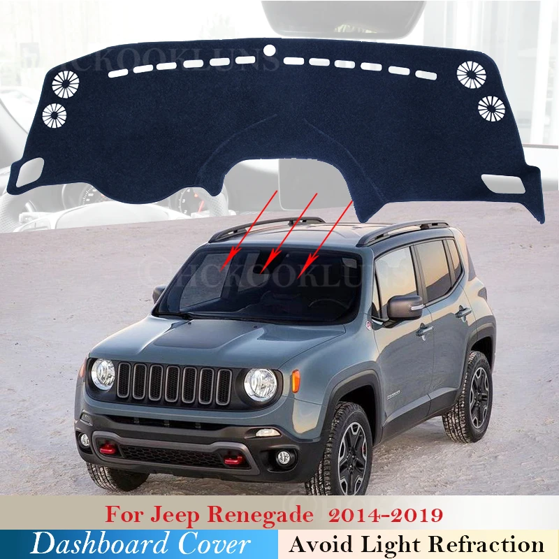 Крышка приборной панели защитная накладка для Jeep Renegade 2014 ~ 2019 BU Trailhawk автомобильные аксессуары приборная панель коврик от солнца 2017 2018
Крышка приборной панели защитная накладка для Jeep Renegade 2014 ~ 2019 BU Trailhawk автомобильные аксессуары приборная панель коврик от солнца 2017 2018