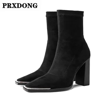 Women Ankle Boots New Fashion Thick High Heels Nubuck Leather Riding Boots Women Autumn Winter Short Boots Shoes Big Size 34-43
Women Ankle Boots New Fashion Thick High Heels Nubuck Leather Riding Boots Women Autumn Winter Short Boots Shoes Big Size 34-43