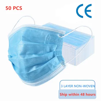 50PCS Disposable Mask Protective Mask 3-layer Non-woven Disposable Civilian Safe Mask Fast Delivery Dustproof Antibacterial Blue
50PCS Disposable Mask Protective Mask 3-layer Non-woven Disposable Civilian Safe Mask Fast Delivery Dustproof Antibacterial Blue