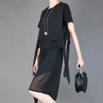 XUXI 2020 Summer New Chiffon T Shirt Fake Two Irregular Chiffon Stitching Women's Fashion Slim Half Sleeve T-shirt FZ1465
XUXI 2020 Summer New Chiffon T Shirt Fake Two Irregular Chiffon Stitching Women's Fashion Slim Half Sleeve T-shirt FZ1465