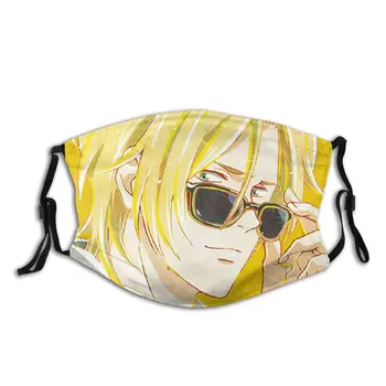 

Banana Fish Men Non-Disposable Face Mask Ash Anti Haze Dustproof Protection Cover Respirator Muffle Mask with Filters