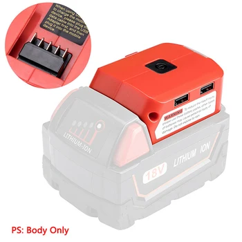 1pc Durable Dual USB Li-ion Battery Adapter Convertor Consumer Electronics Accessories For 14.4/18V Battery
1pc Durable Dual USB Li-ion Battery Adapter Convertor Consumer Electronics Accessories For 14.4/18V Battery